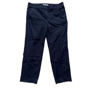 Loft Riviera Slim Navy Midrise Cropped Ankle Pants Size 6